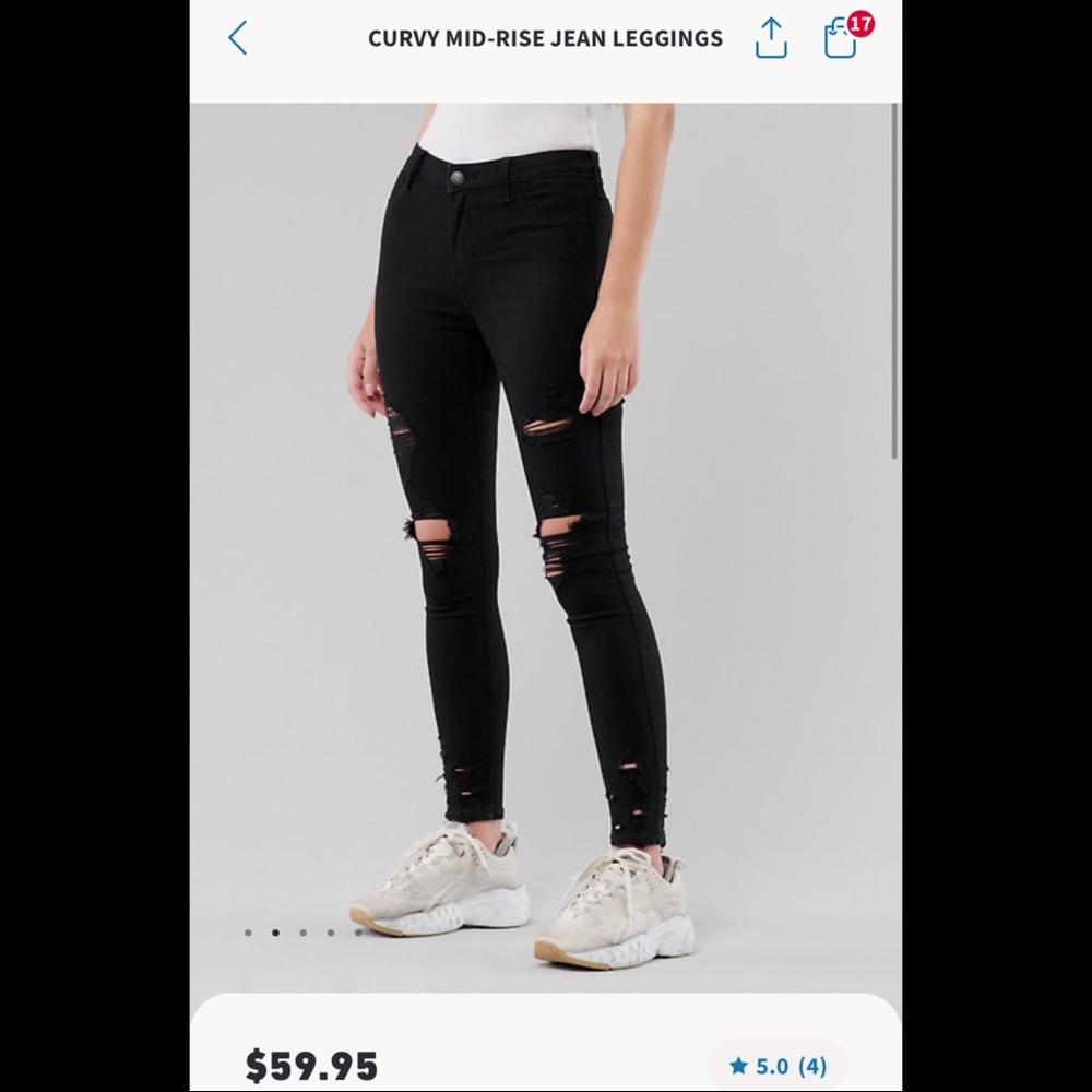 🖤 Hollister Curvy Mid-Rise Jean Leggings 🖤